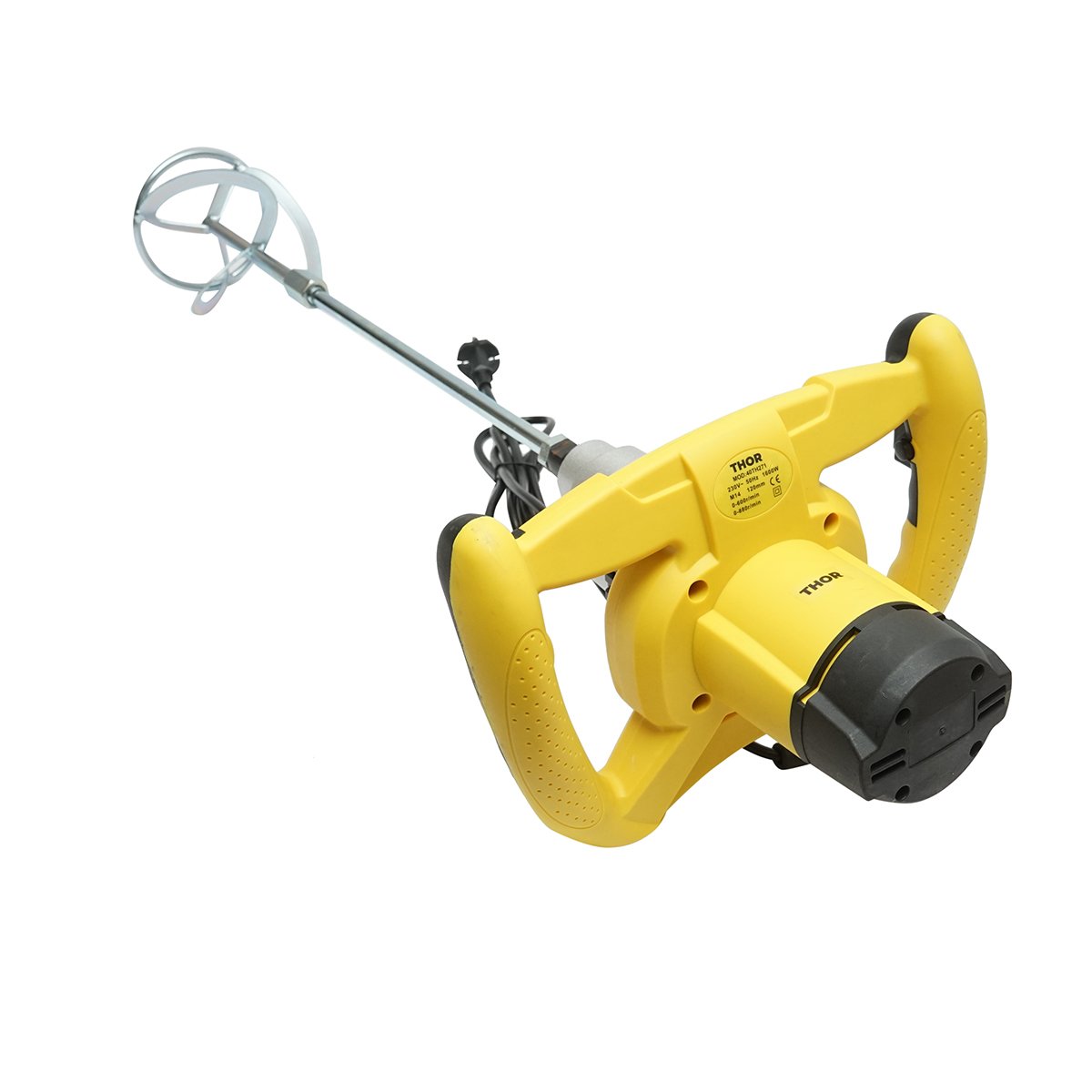Mixer, malaxor electric profesional 1600W, 220V, 2 viteze pentru vopsea, mortar, adeziv THOR